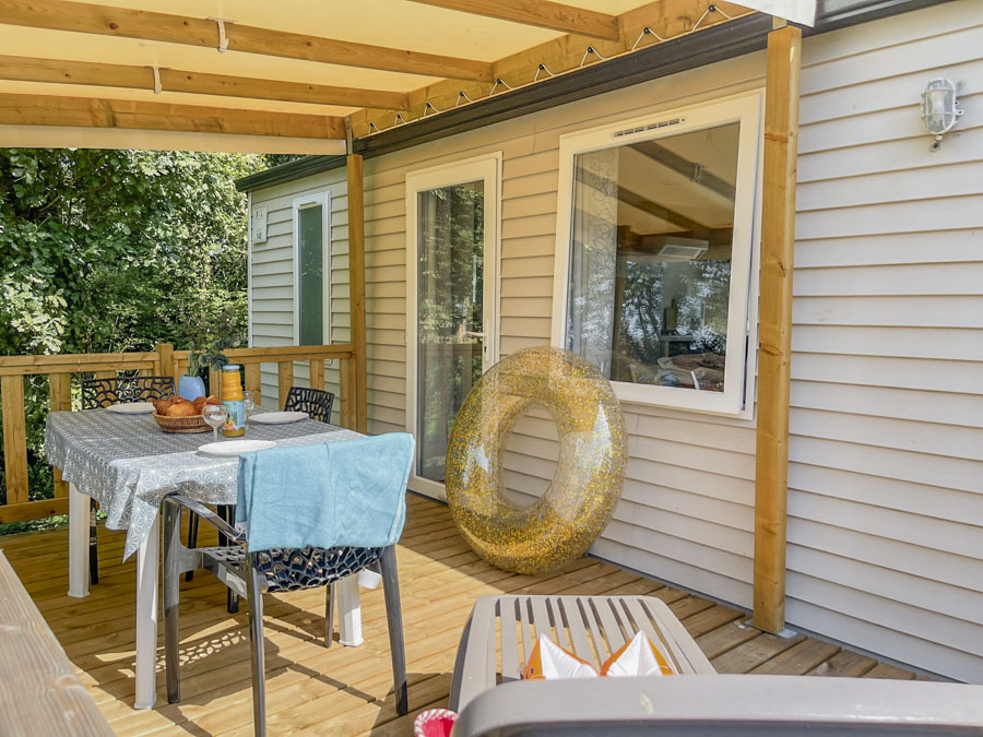 camping avec mobil home 2 chambres clim